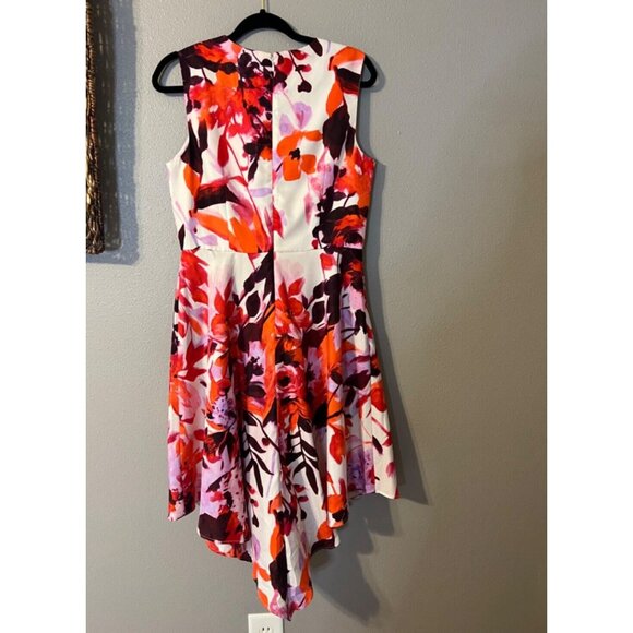 Donna Morgan Dress 10 A Line Flowy Floral Sleeveless Stretch Summer Washable - Picture 8 of 8